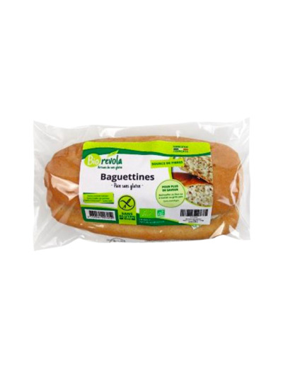 Baguettines Bio SANS GLUTEN-200g-Bio Révola