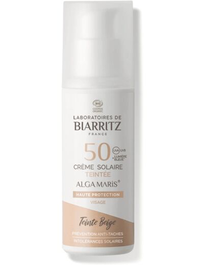 Solaire SPF50 creme visage beige 50ml Alga Maris