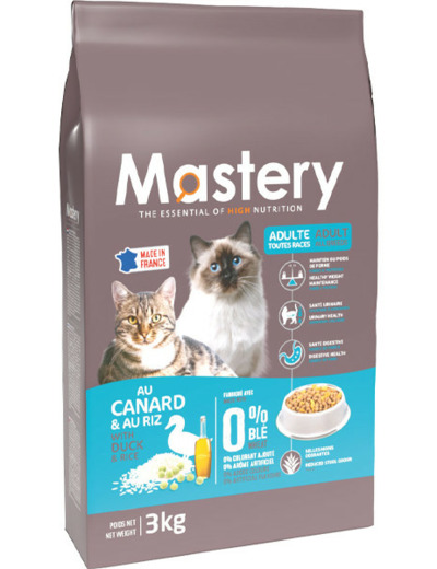 Croquettes Mastery pour chat adulte au canard - 3KG