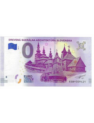 SLOVAQUIE 2019-1 DREVENA SAKRALNA BILLET SOUVENIR 0 EURO TOURISTIQUE NEUF