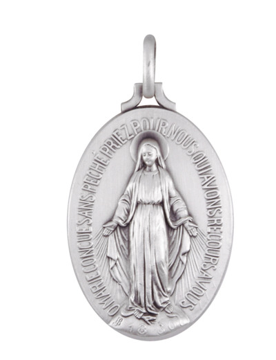 Médaille 45mm en Métal Argenté - MIRACULEUSE