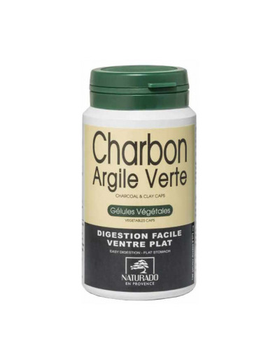 Charbon Argile verte Digestion facile Ventre plat 120 gélules naturelles