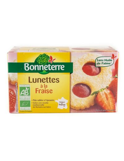 Sablés Pâtissiers Lunettes à la Fraise Bio 200g