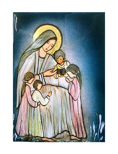 Vierge Enseignant 11,6X8,4cm - EMAUX DU LIBAN