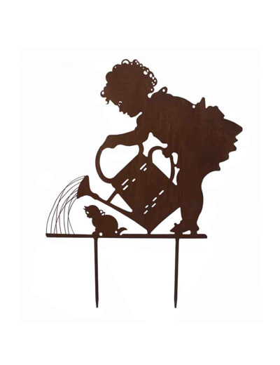 Silhouette déco enfant avec arrosoir 50x20x45cm