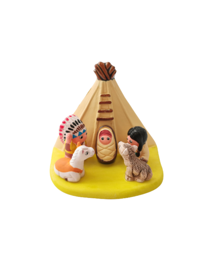 CRECHE en céramique BLOC 8x7cm- APACHE