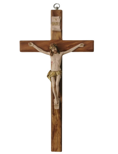 Crucifix en Olivier 25 cm