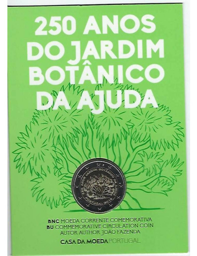 PORTUGAL 2018 2 EURO COMMEMORATIVE 250 ANS JARDIN BOTANIQUE B.U