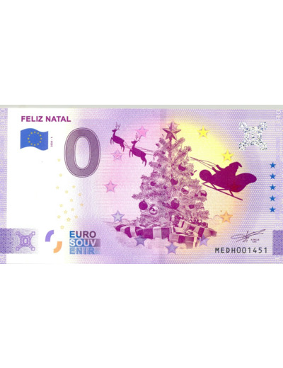 PORTUGAL 2020-1 FELIZ NATAL BILLET SOUVENIR 0 EURO TOURISTIQUE  NEUF