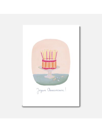 Carte Joyeux Anniversaire Gâteau - Pascale Editions