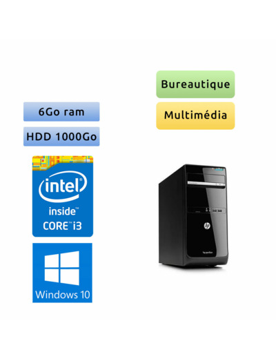 HP Pavilion p6-2430ef - Windows 10 - i3 6Go 1To - Ordinateur Tour bureautique PC