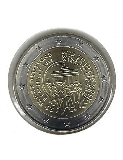 ALLEMAGNE 2015 J 2 EURO COMMEMORATIVE REUNIFICATION 25 ANS  SUP