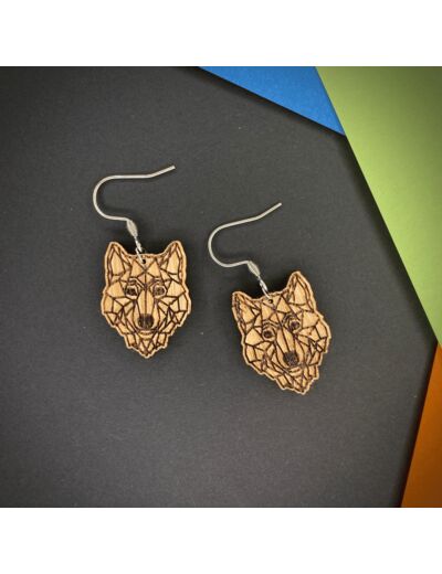 Boucles d'Oreilles Animal Loup