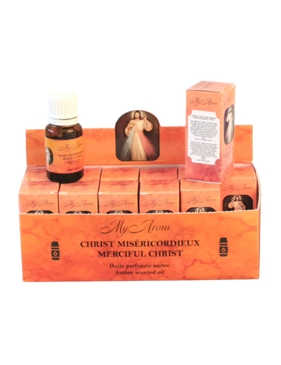 Flacon d'Huile Parfumée 10ml Christ Miséricordieux/Ambre
