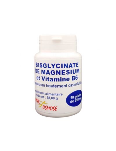 Bisglycinate de Magnésium Vitamine B6 90 gélules