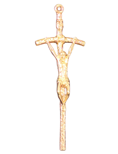 Crucifix en métal 13cm - doré