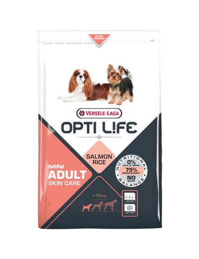 Croquettes OPTI LIFE Adult Skin care Mini au saumon & riz - 2 tailles