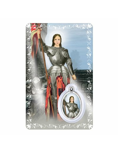 Carte-prière avec insertion- JEANNE D'ARC-anglais