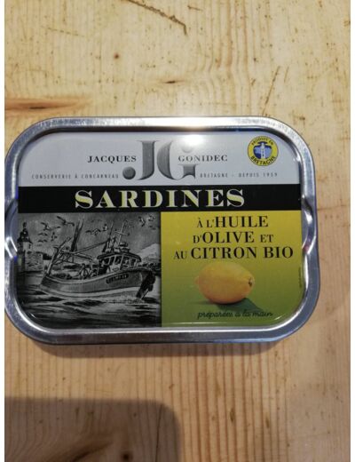 Sardines à l'huile d'olive et au citron BIO