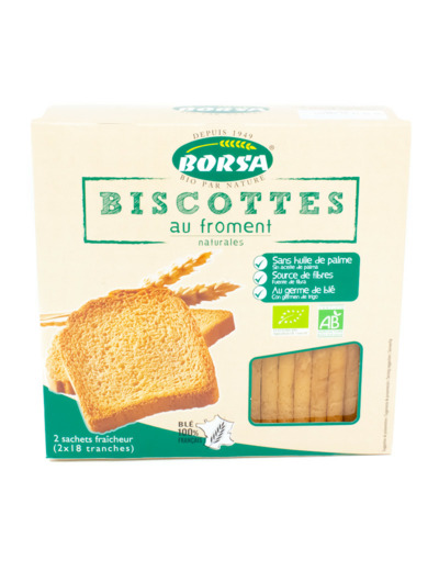 Biscottes au Froment Naturales Bio 300g