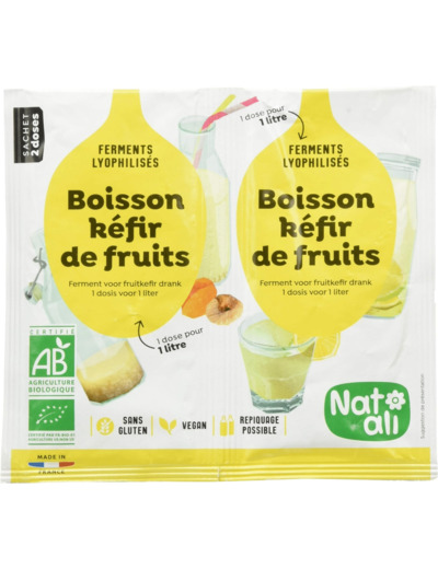 FERMENT BOISSON KEFIR FRUITS 2X5G Nat Ali