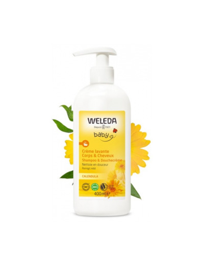 Crème lavante corps et cheveux au Calendula bébé 400ml