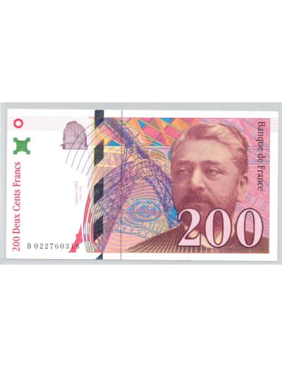 FRANCE 200 FRANCS EIFFEL 1996 Alphabet B 022760318 SPL