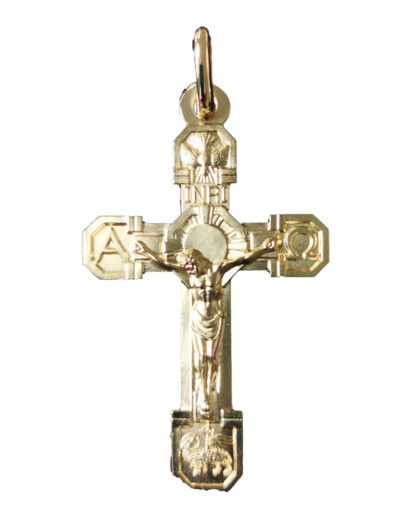 Croix en Plaqué Or 33x50mm - PASCALE