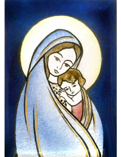 Vierge de confiance 9,6X6,8cm - EMAUX DU LIBAN