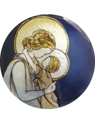 Vierge de Botticelli D10,5cm - EMAUX DU LIBAN