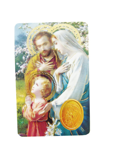 Carte Plastifiée + Poinçon + Prière 55x85cm - SAINTE FAMILLE