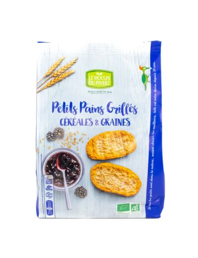 Petits Pains Grillés aux Céréales et Graines Bio 225g