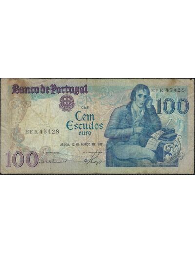 PORTUGAL 100 ESCUDOS 12-03-1985 EFK TB+ (W178d)