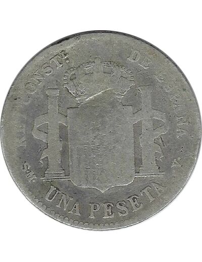 ESPAGNE 1 PESETA 1903 SMV TB-