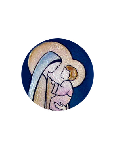 Vierge du dialogue D7,3cm - EMAUX DU LIBAN
