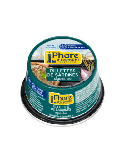 Rillettes de Sardines aux Algues Bio-120g-Phare d'Eckmühl