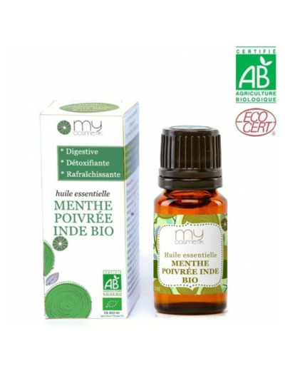 Huile essentielle de Menthe poivrée inde BIO (AB) - 10ml - My Cosmetik