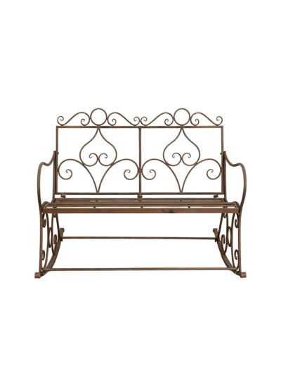 Banc à bascule fer cœur 95x87x116cm