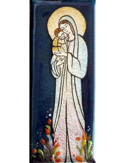 Vierge de la miséricorde 15,5X6,5cm - EMAUX DU LIBAN