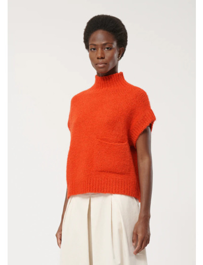 pull sans manches col montant Humility