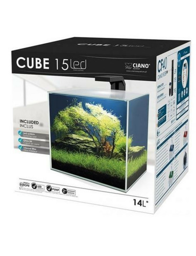 Aquarium Cube 15 (filtre + LED)