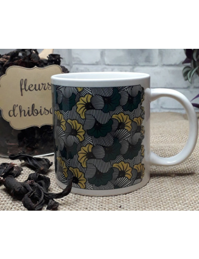 Mug wax "Fleurs jaunes"