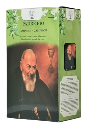 12 étuis de 12 bâtons d'Encens - PADRE PIO - Camphre