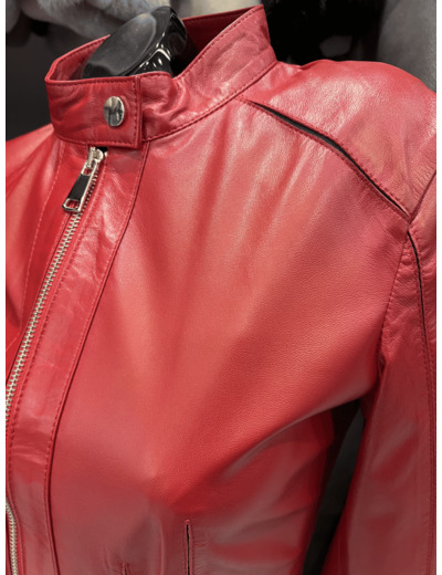 MA7352-1 Blouson femme cuir  rouge