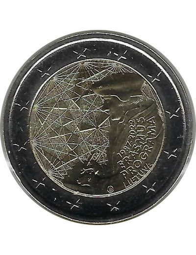 LITUANIE 2022 2 EURO COMMEMORATIVE ERASMUS SUP