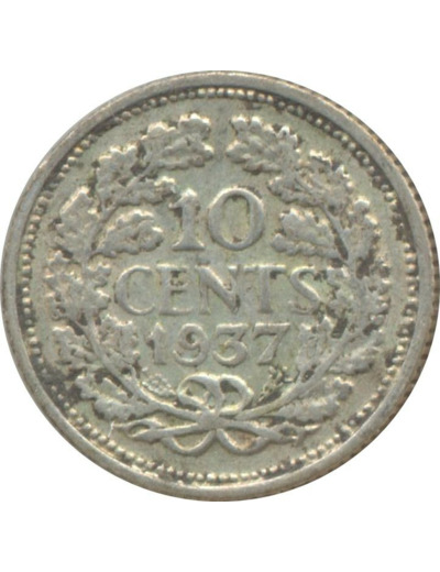 PAYS-BAS HOLLANDE 10 CENTS 1937 TTB N2