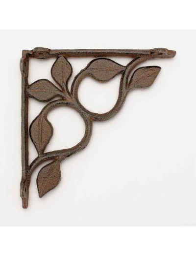 Potence murale fonte marron patiné 18x4x18cm