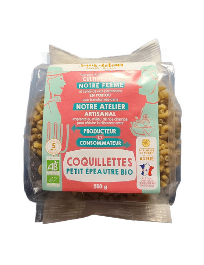 Coquillettes Petit Epeautre Blanche 250g Bio