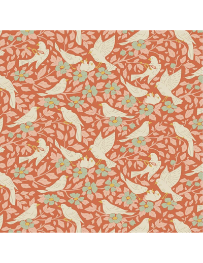 TISSU TILDA SONGBIRD AVA CORAL
