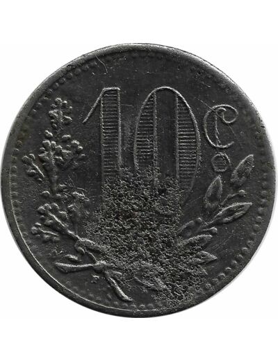 ALGERIE - ALGER 10 CENTIMES 1916 TTB vernie